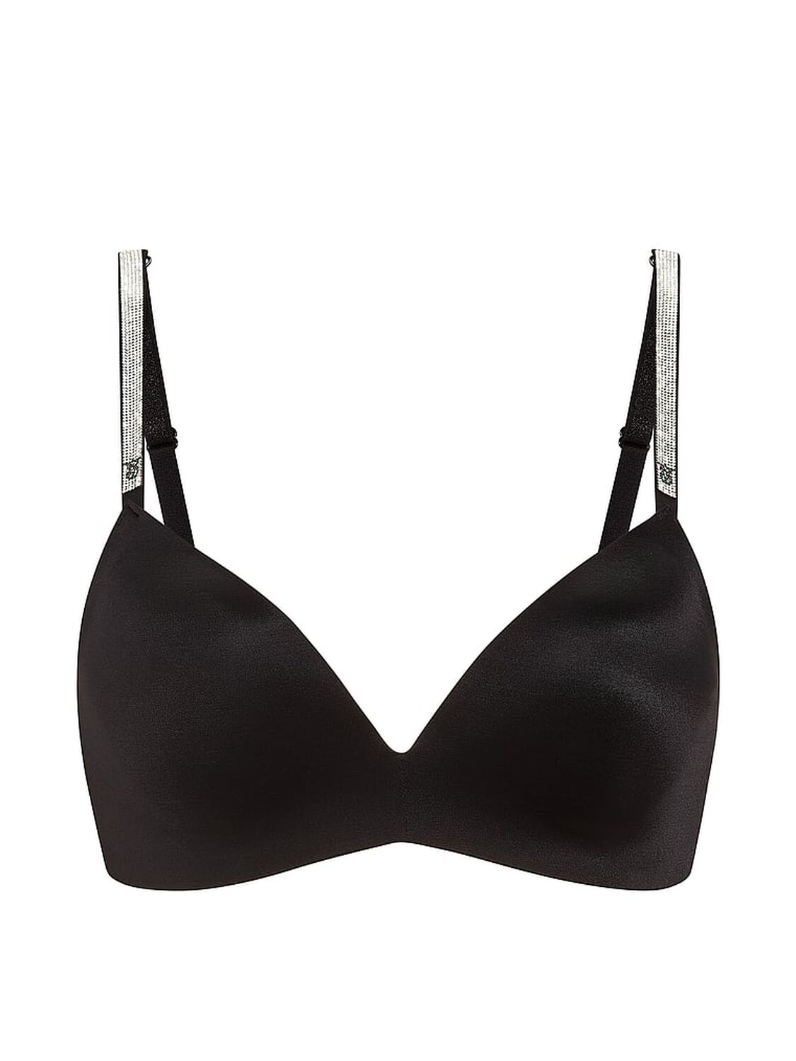 vs Very Sexy So Obsessed Shine Strap Wireless Push-Up Bra Black 3 of 4 