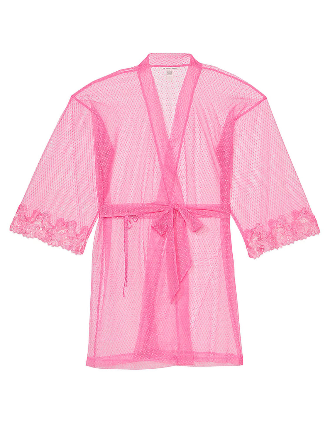 vs Victoria's Secret Sheer Boho Floral Embroidery Short Robe 3 of 3 
