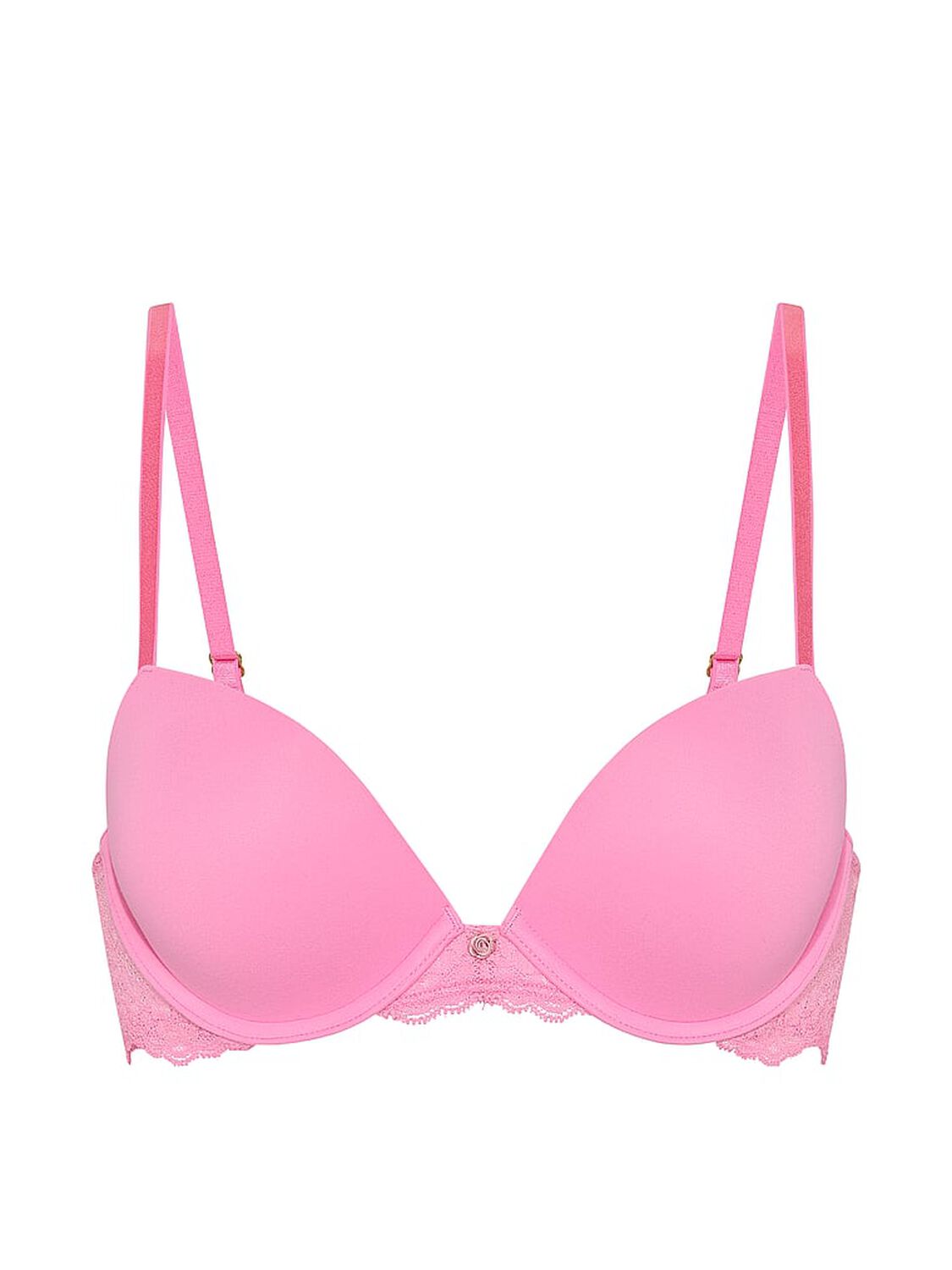 vs Dream Angels Smooth & Lace Push-Up Bra Pink Sugar 3 of 3 