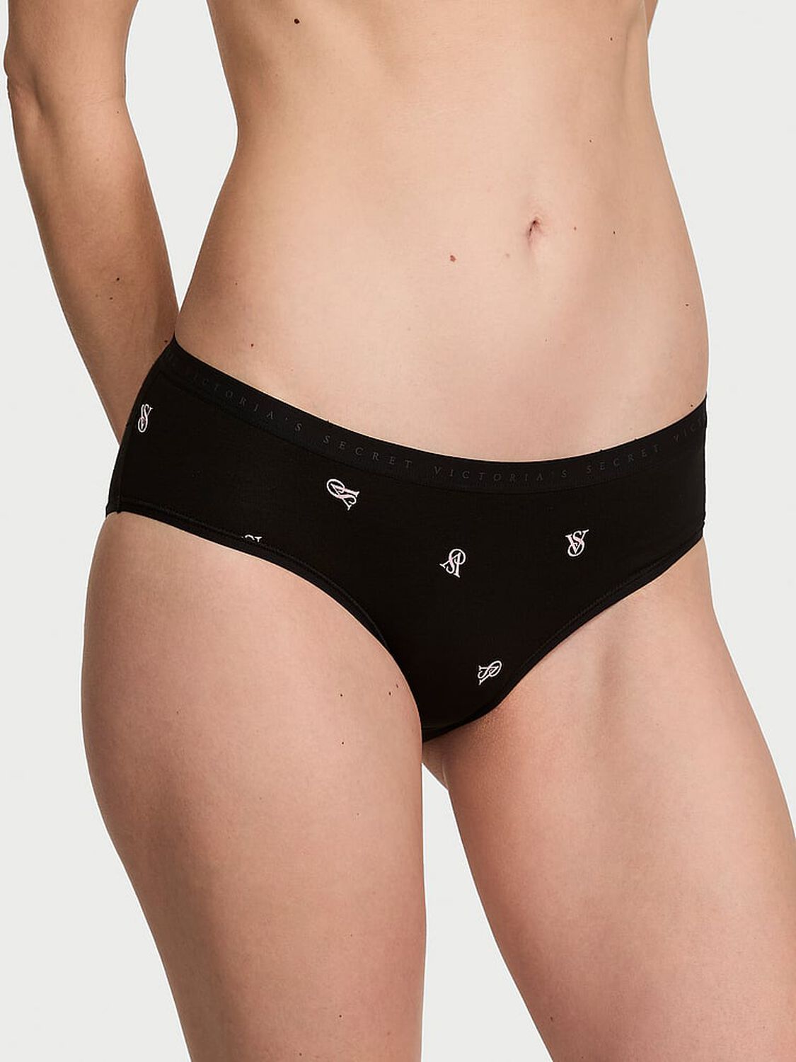 vs Victoria's Secret Stretch Cotton Hiphugger Panty Tossed Vs Lockup 1 of 2 