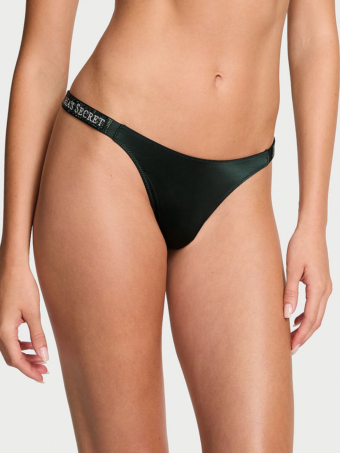 vs Very Sexy Shine Strap Thong Panty Cilantro 1 of 4 