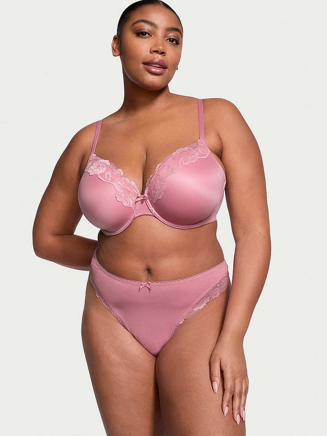 vs Body By Victoria Lightly Lined Lace-Trim Full-Coverage Bra 4 of 4 