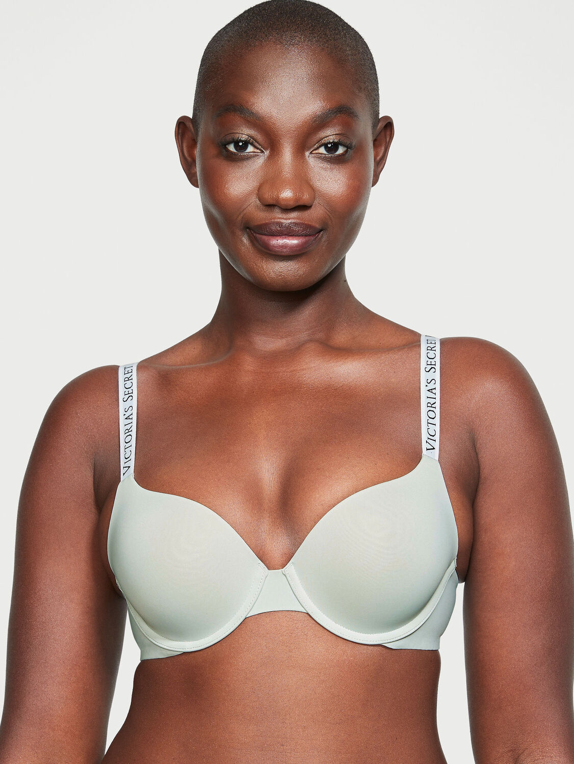 vs The T-Shirt Push-Up Perfect Shape Bra Pale Sky Grey 1 of 3 