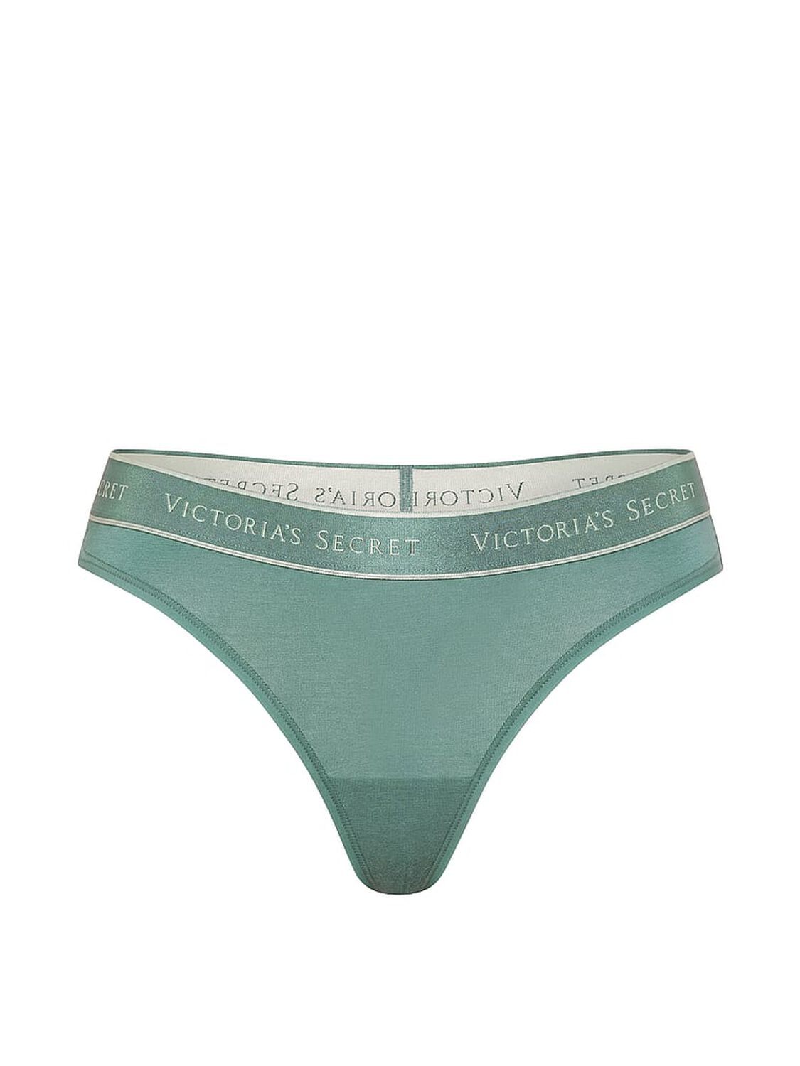 vs Cotton Logo Cotton Thong Panty Arctic Green 3 of 3 
