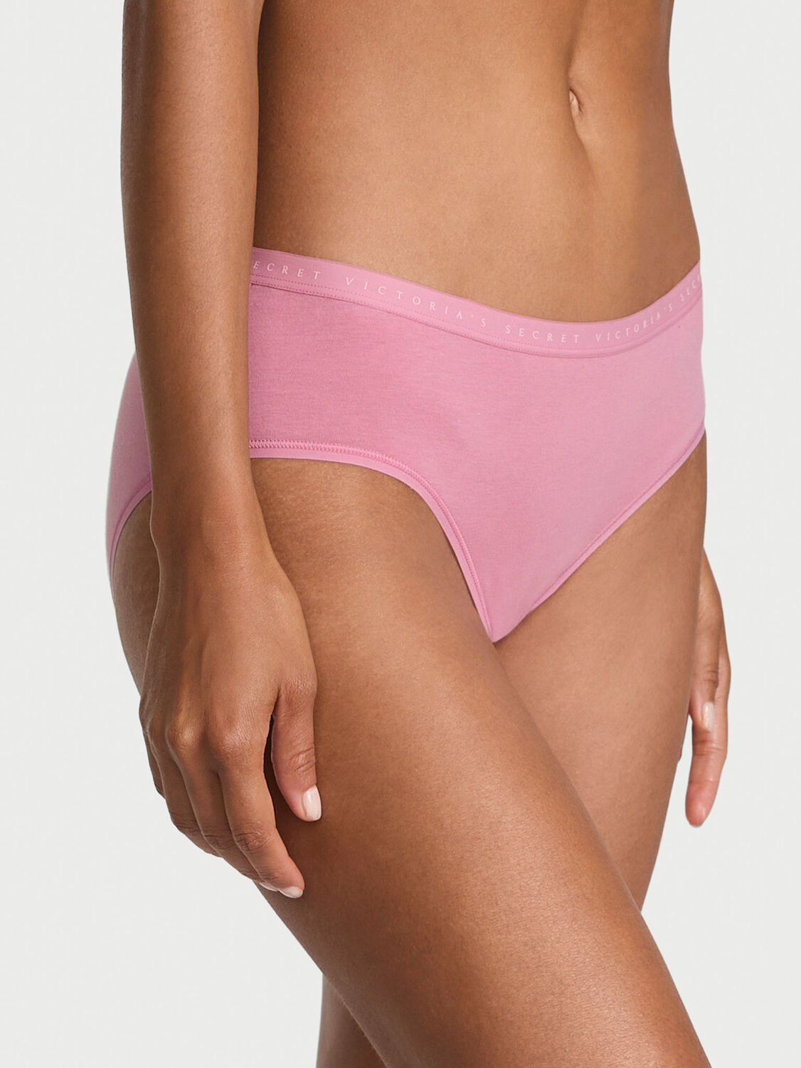 vs Victoria's Secret Stretch Cotton Hiphugger Panty Lilac Pink 1 of 3 