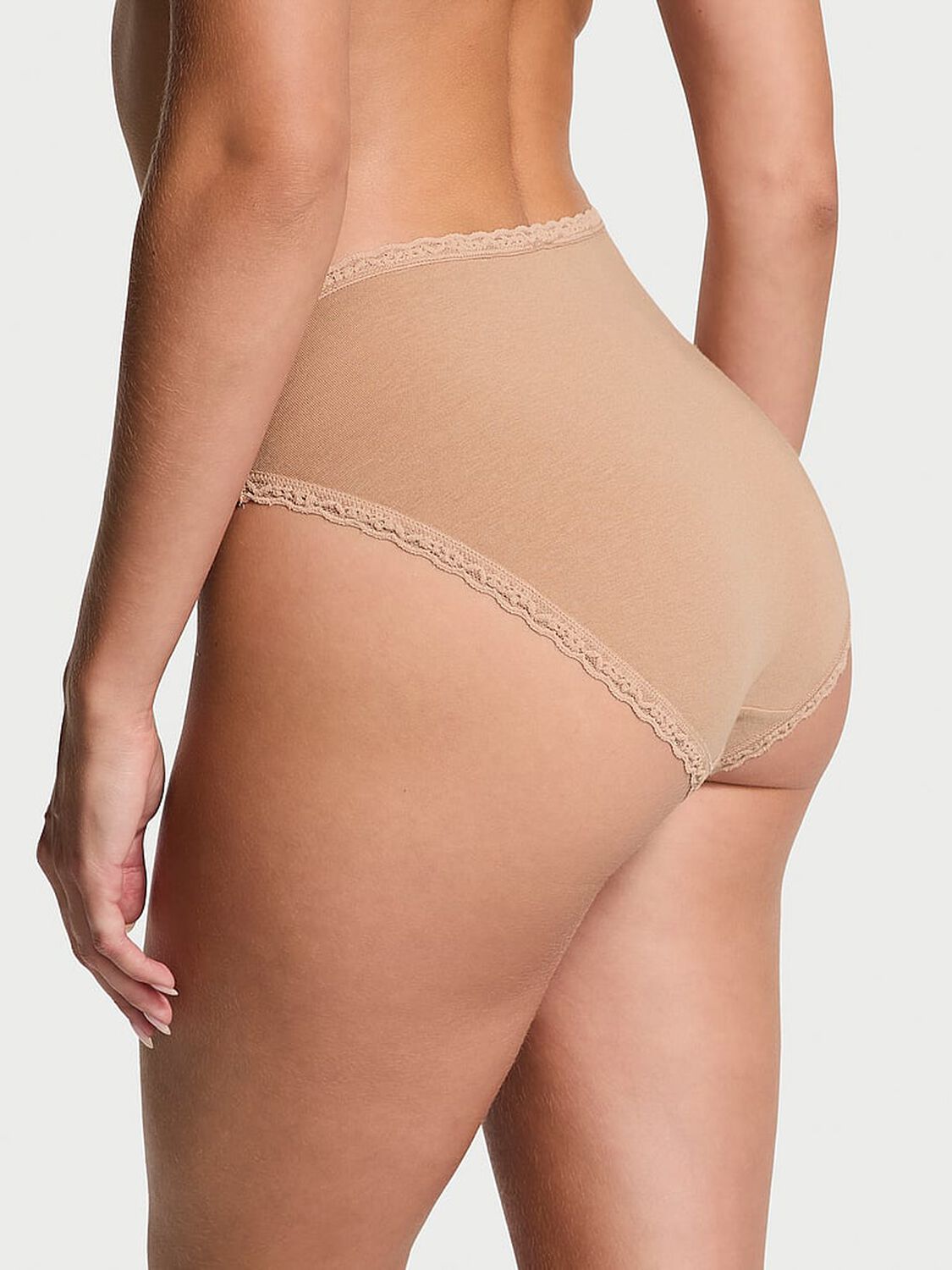 vs The Lacie Lace-Trim Cotton Bikini Panty Praline 2 of 3 