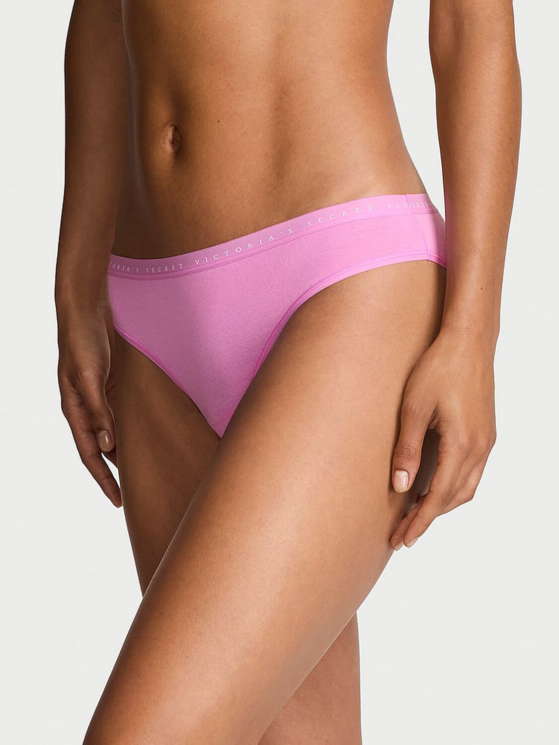 vs Victoria's Secret Stretch Cotton Bikini Panty Pink Lilac 1 of 1 