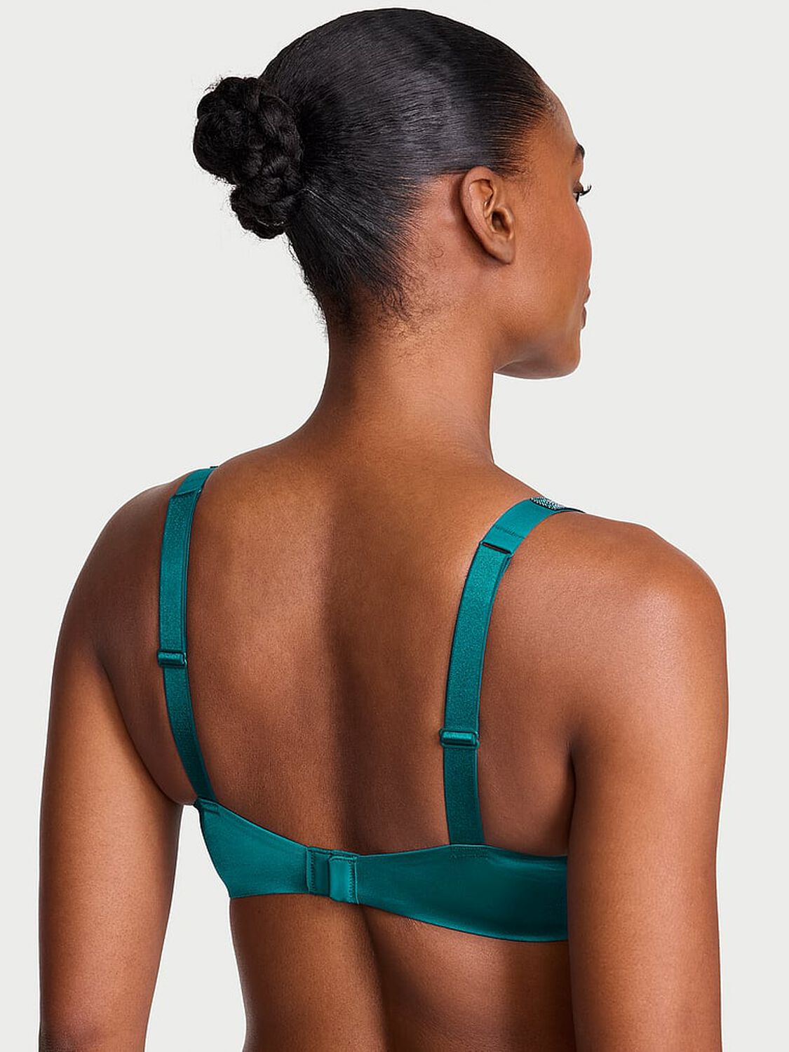 vs Very Sexy Logo Shine Strap Push-Up Bra True Teal 2 of 3 