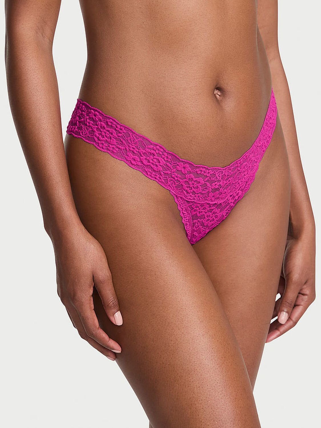 vs The Lacie Lace Strappy-Back Thong Panty Allure Pink 1 of 3 