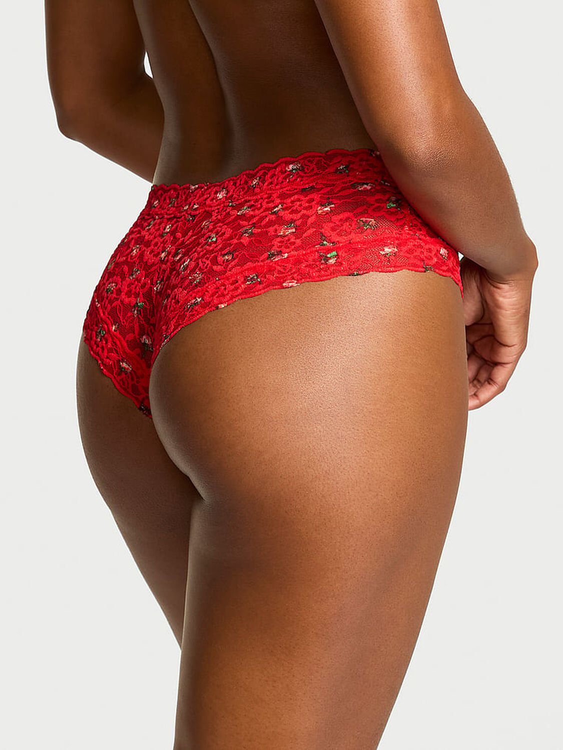 vs The Lacie Lace Cheeky Panty Bright Vermillion Roses 2 of 2 