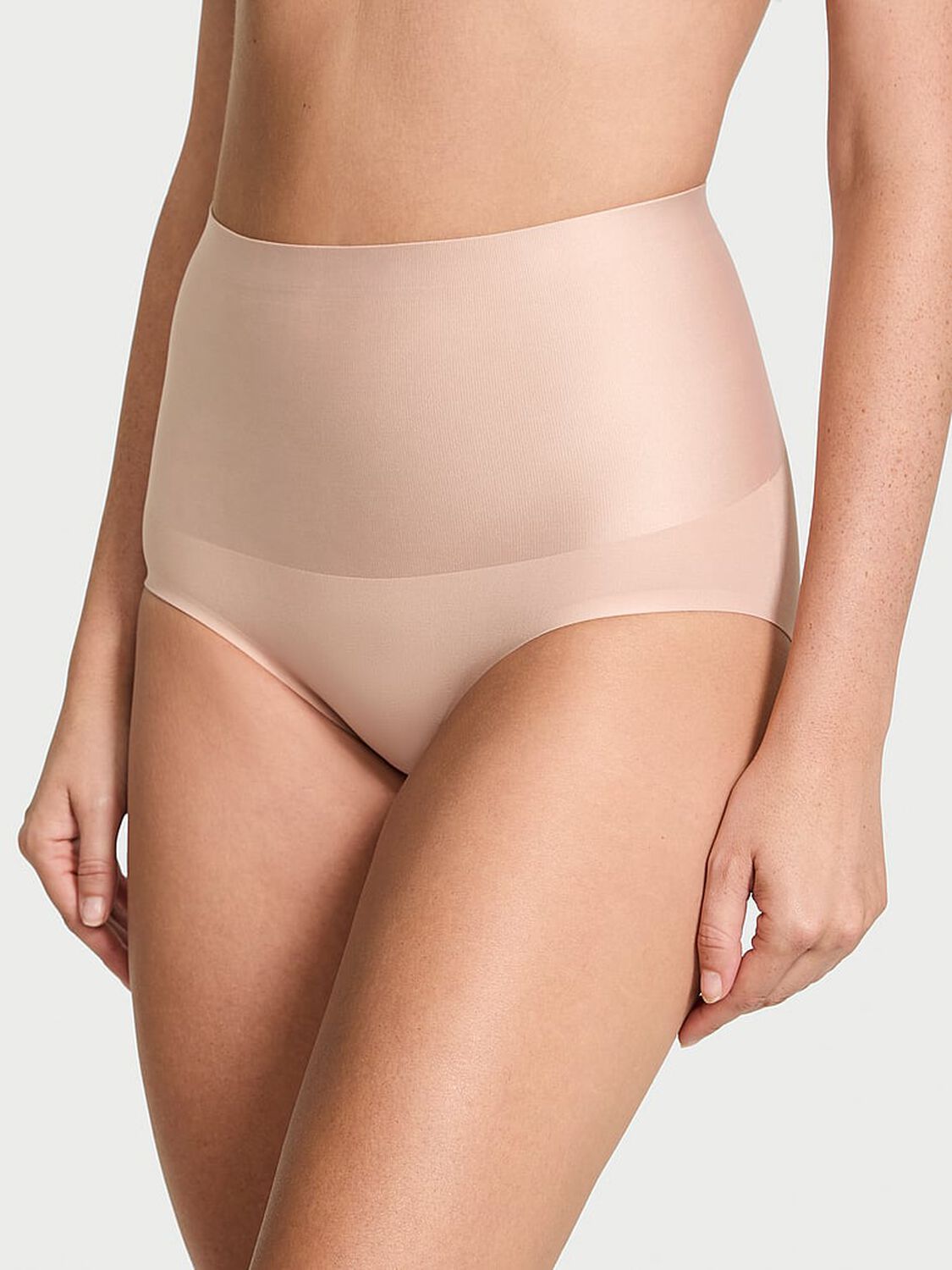 vs Body By Victoria Smoothing Shimmer Brief Panty Macaron 1 of 3 