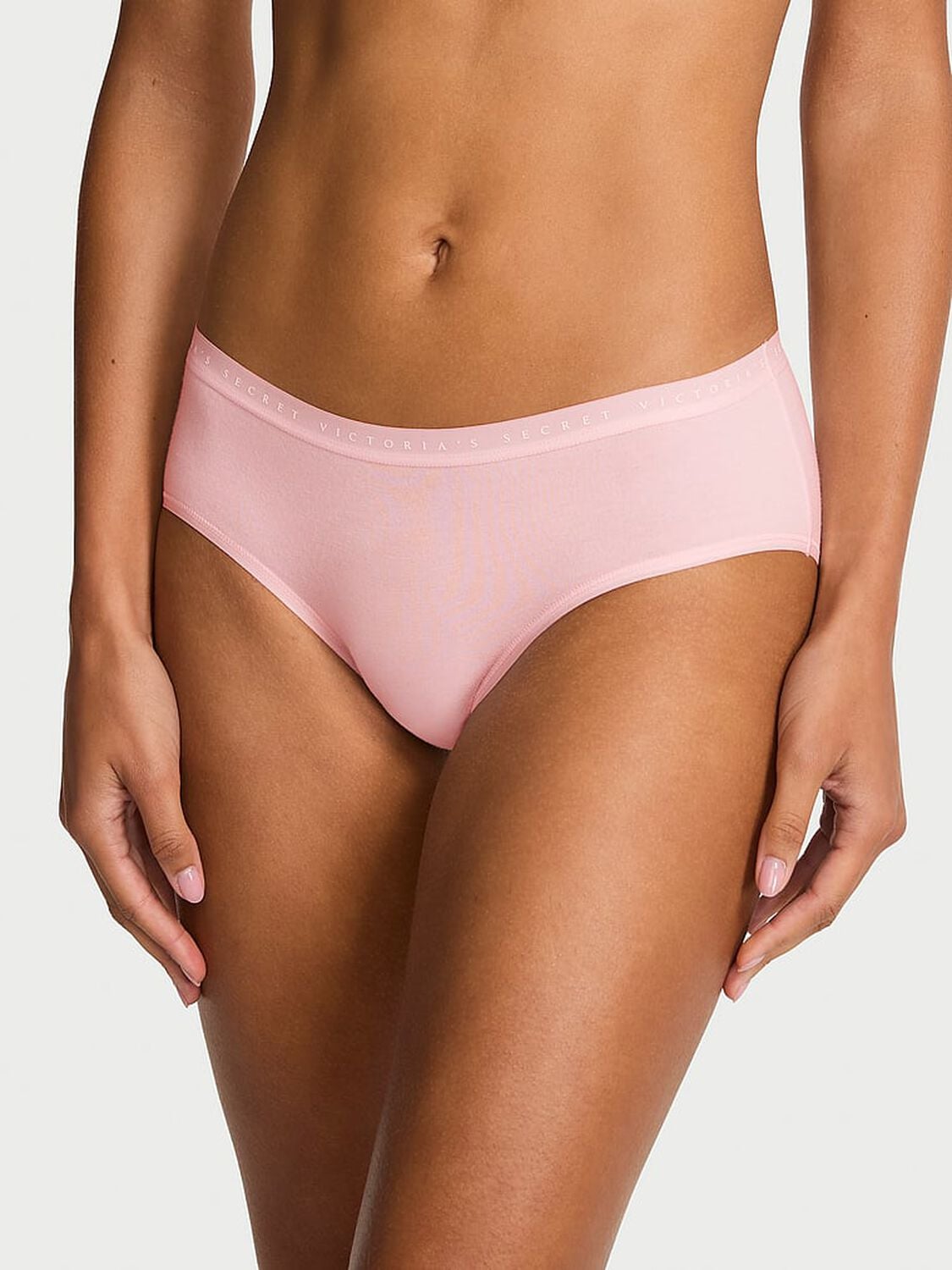 vs Victoria's Secret Stretch Cotton Hiphugger Panty Angel Pink 1 of 2 