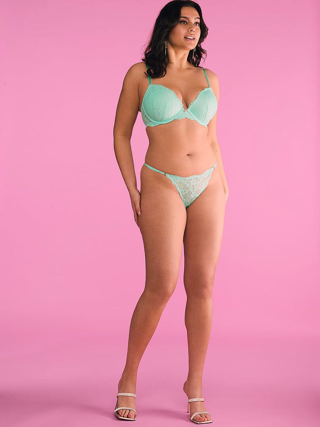 vs Dream Angels Lace Adjustable V-String Panty Waterfall 4 of 4 