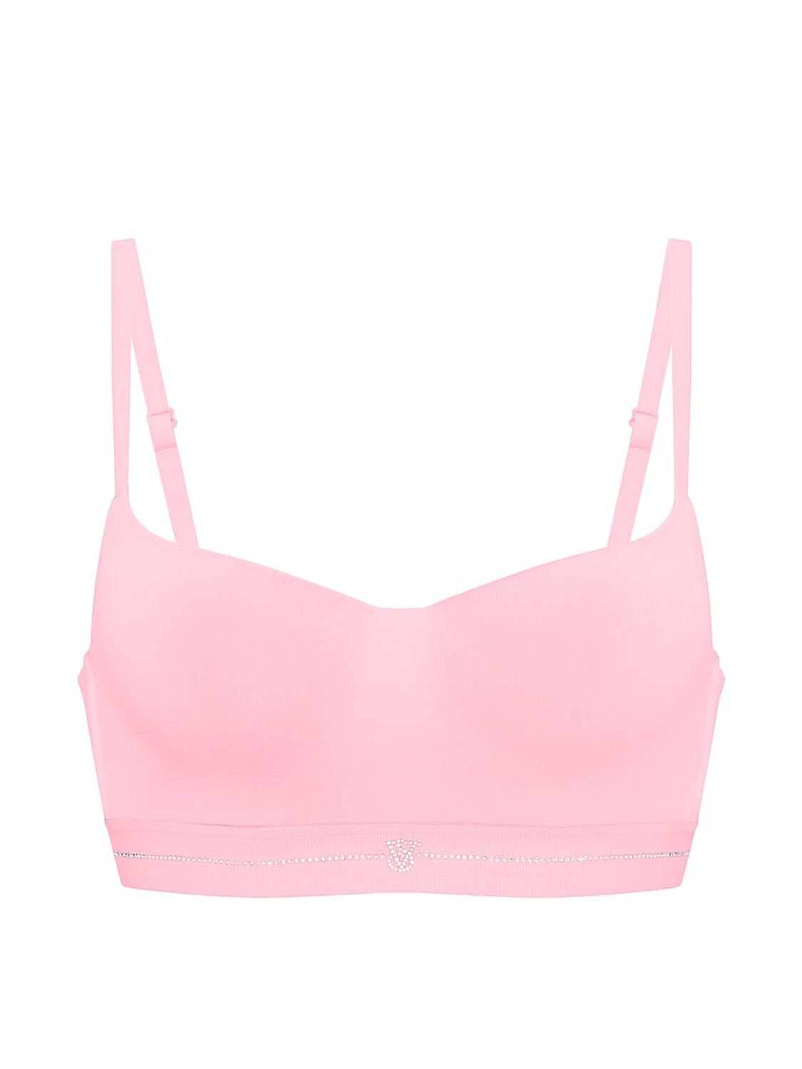 vs The T-Shirt Signature Shine Cotton Lightly Lined Balconette Bra Victoria Pink 3 of 3 