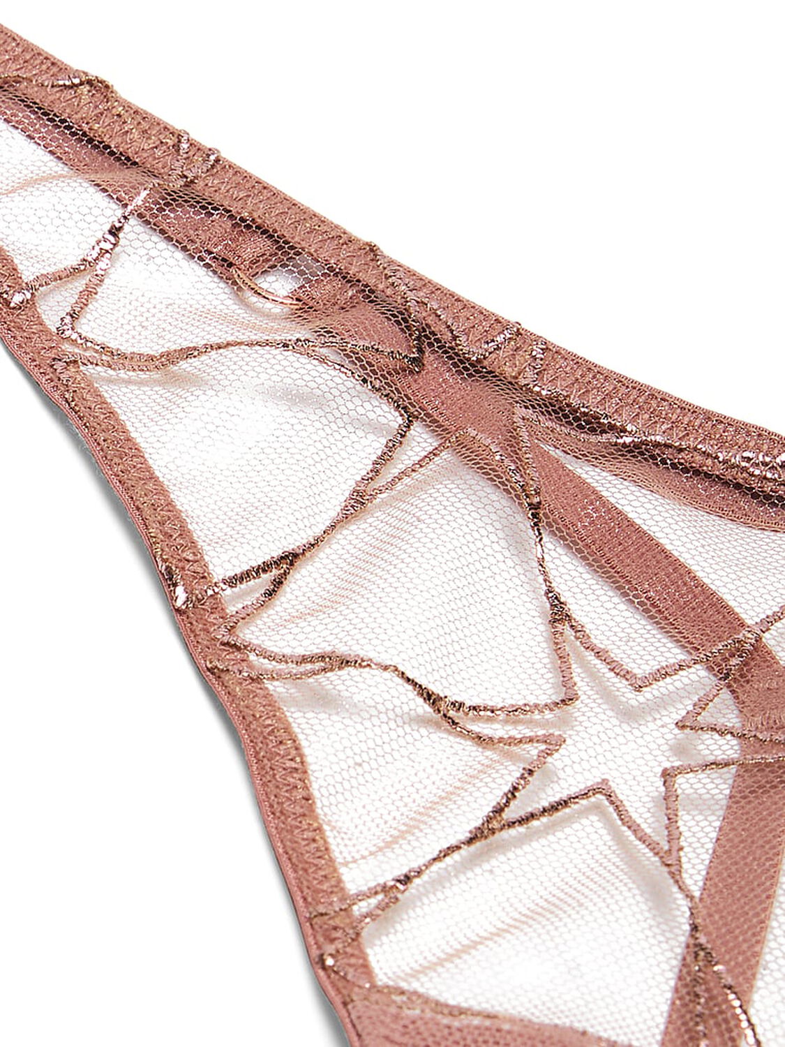 vs Very Sexy Stardust Embroidery High-Leg V-String Panty Rose Gold 4 of 4 