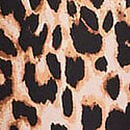 Satin Rose Lace-Trim Midi Robe, Leopard, swatch