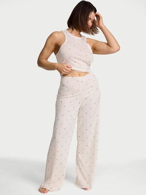 Cotton Shadow Stripe Tank & Pants Set