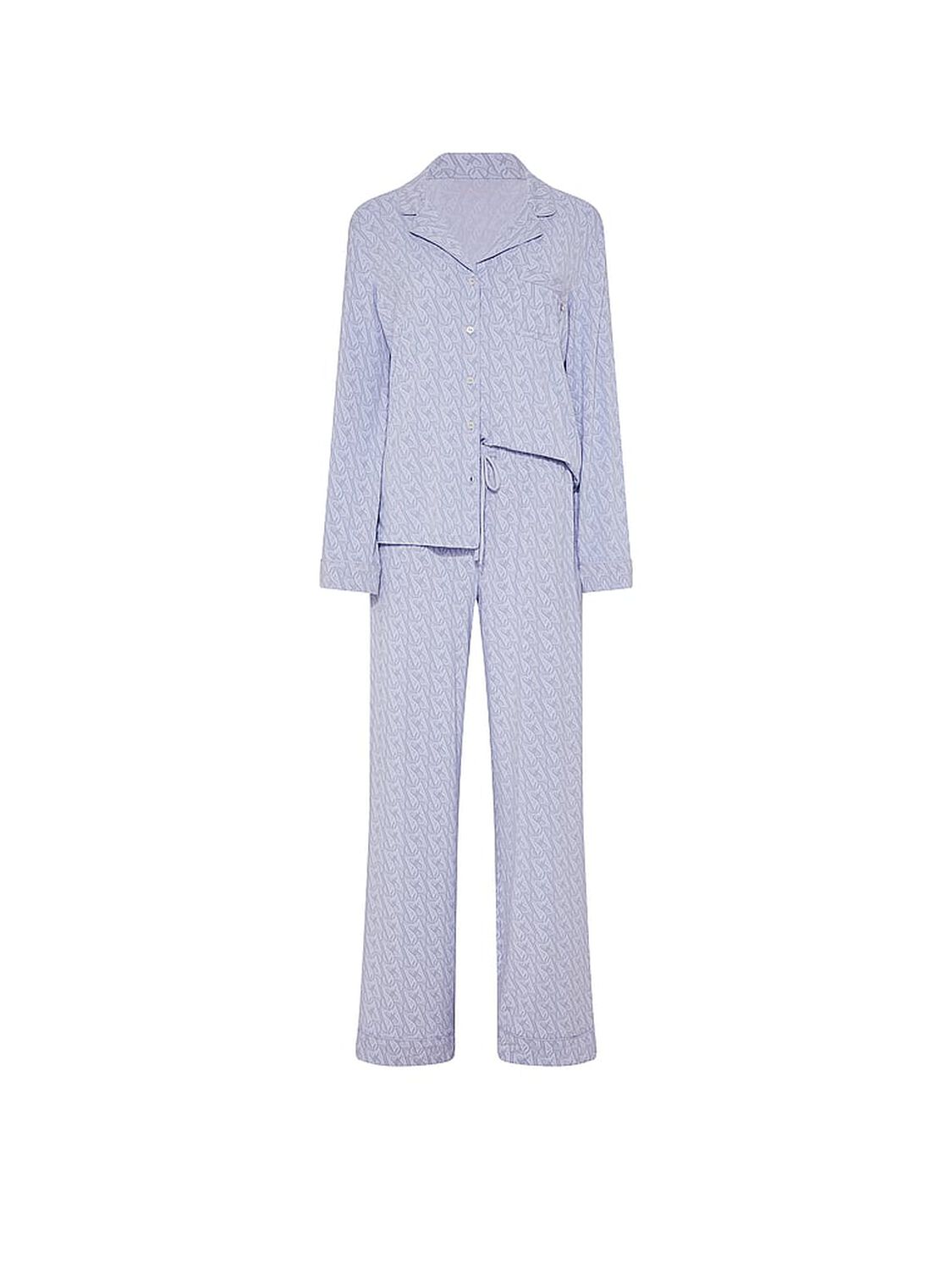 vs Victoria's Secret SoSoft&trade; Modal Long Pajama Set Icy Lavender Logos 3 of 4 