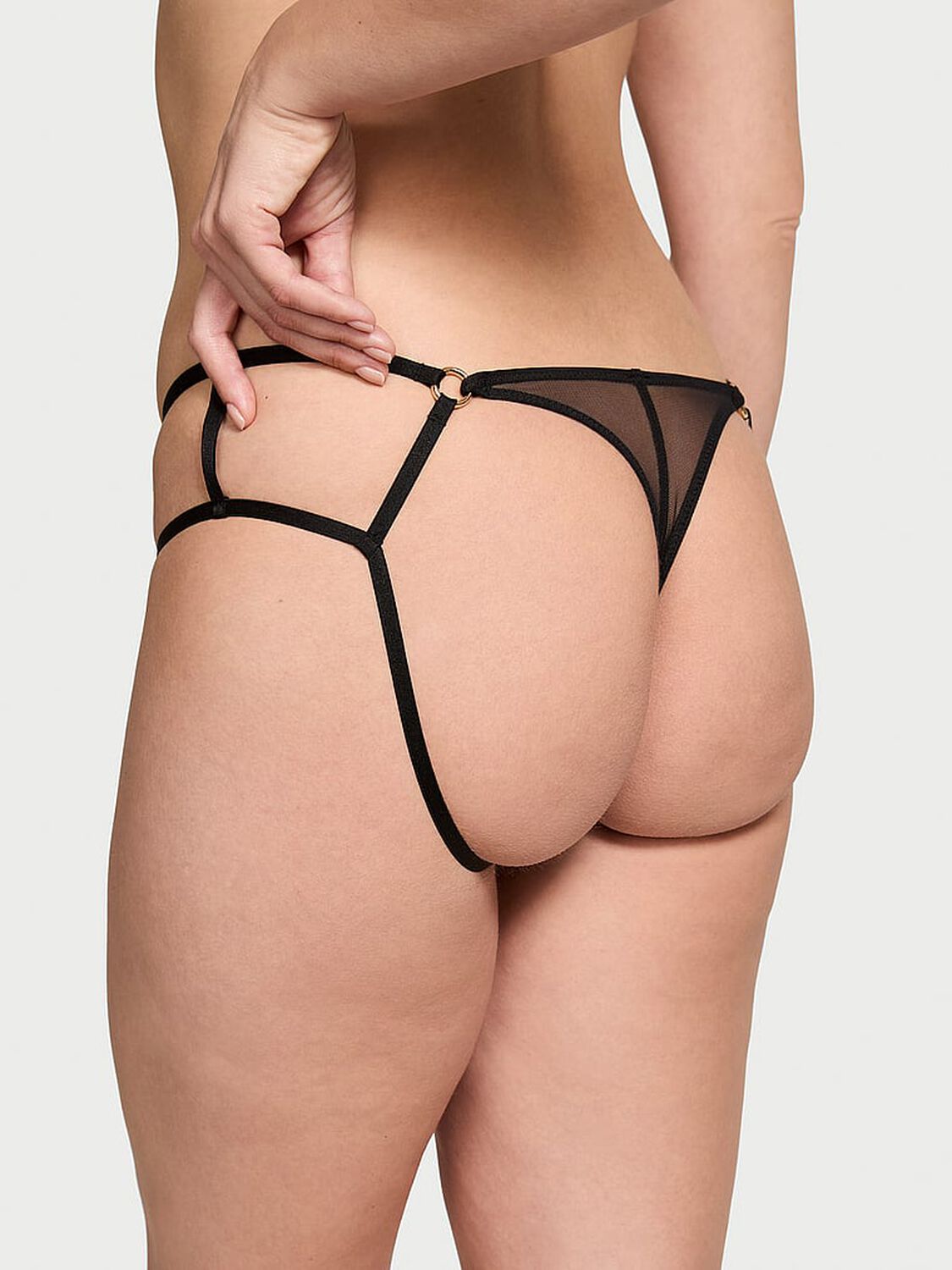 vs Very Sexy Strappy Hardware Cheeky Panty Black 2 of 3 