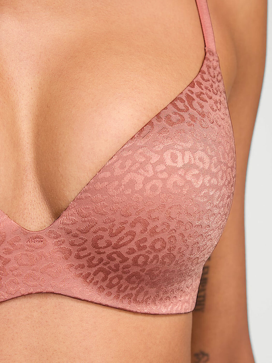 vs Body By Victoria FlexFactor Lightly Lined Plunge Demi Bra Desert Blush 4 of 5 