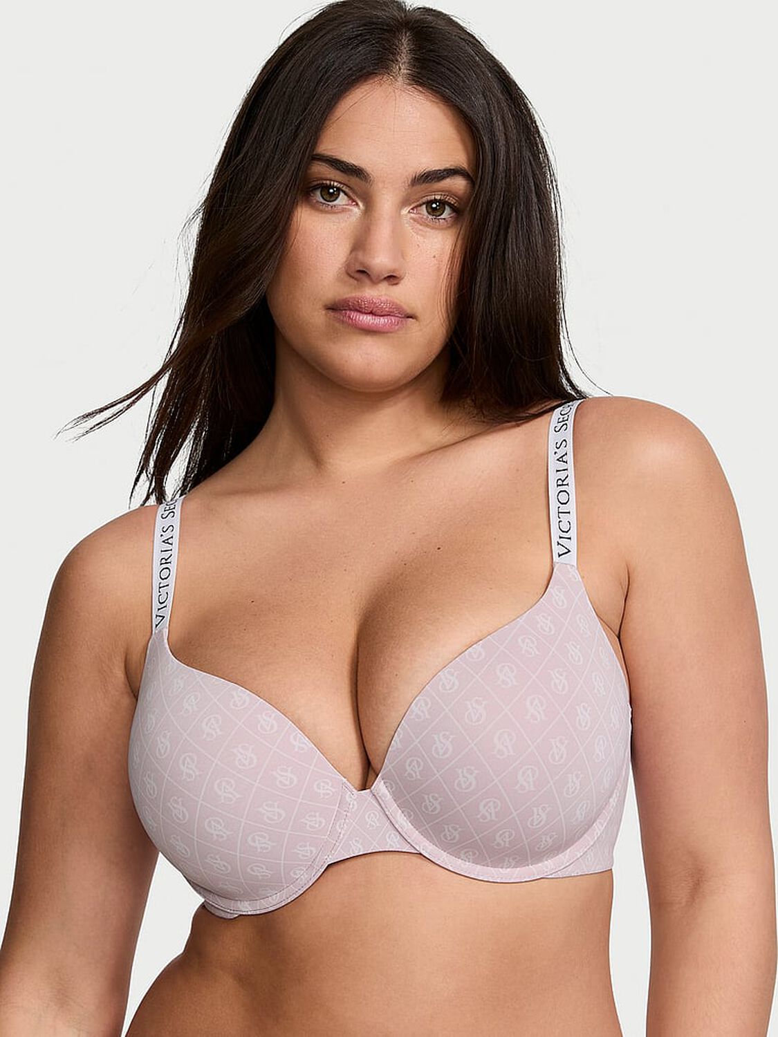 vs The T-Shirt Push-Up Perfect Shape Bra Pink Logo 1 of 3 