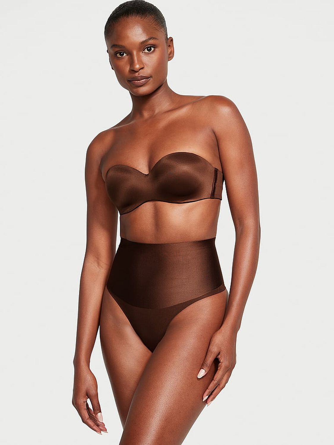 vs Body By Victoria Lightly Lined Smooth Strapless Bra Ganache 4 of 4 