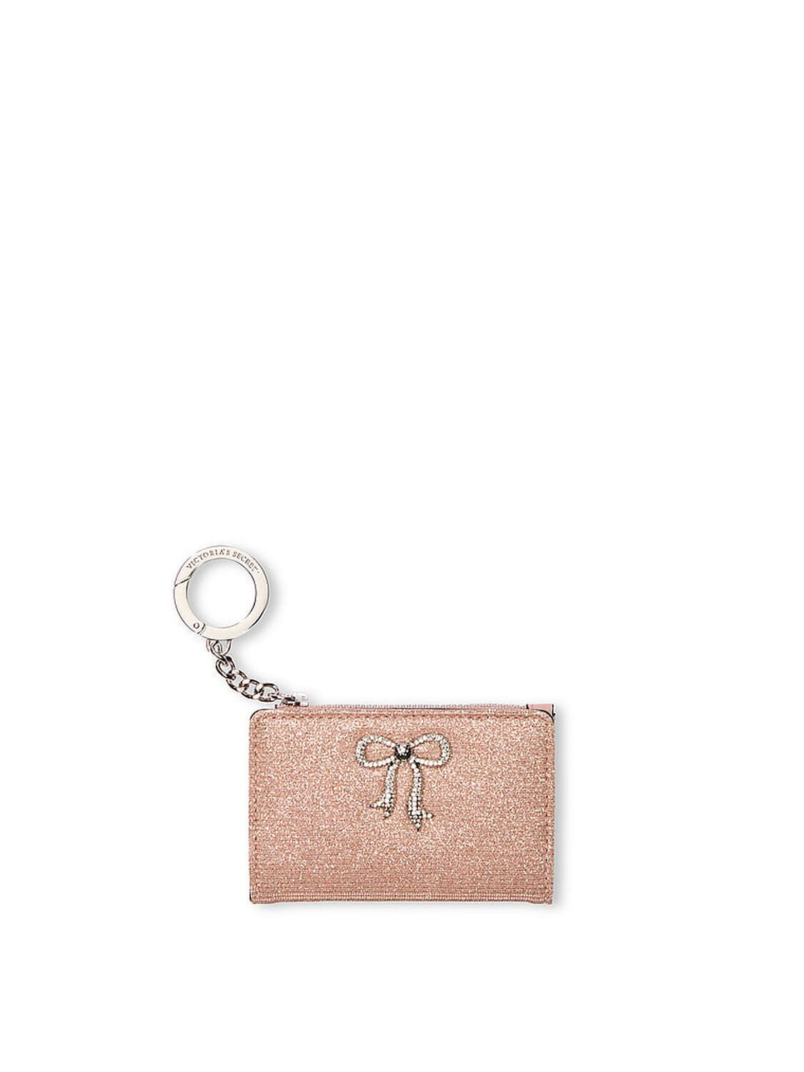vs Victoria's Secret Foldover Card Case Keychain Rose Gold 1 of 3