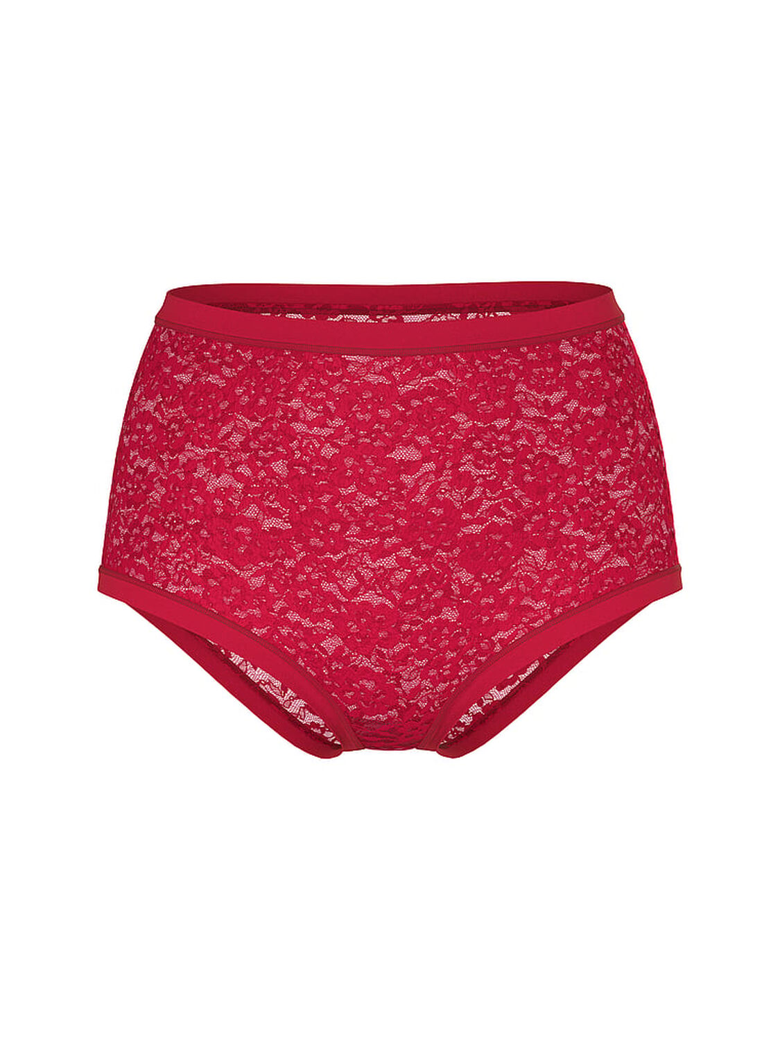 vs No-Show No-Show Lace High-Waist Brief Panty Red Lacquer 2 of 2 