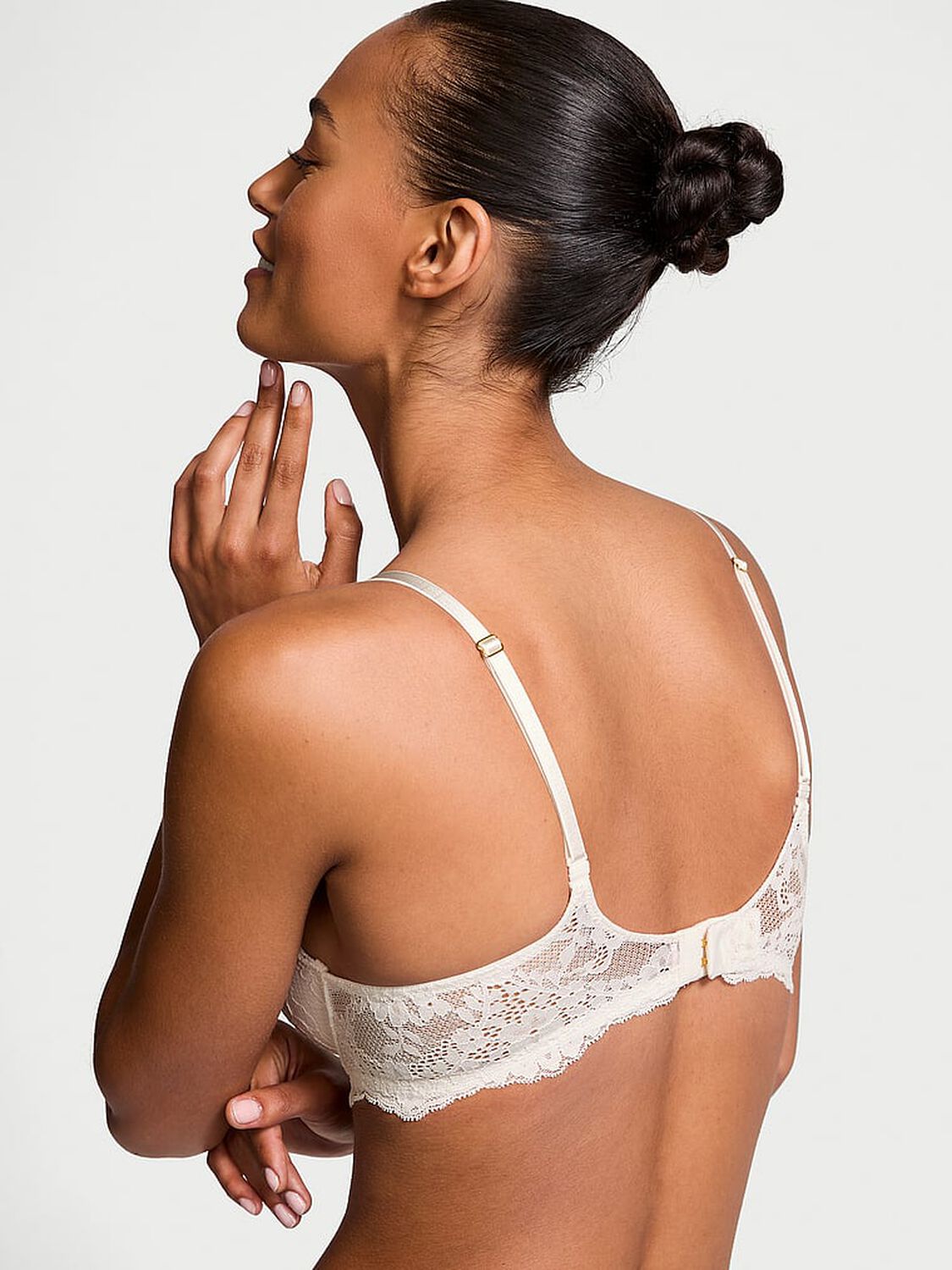 vs Dream Angels Lace Push-Up Bra Coconut White 2 of 4 