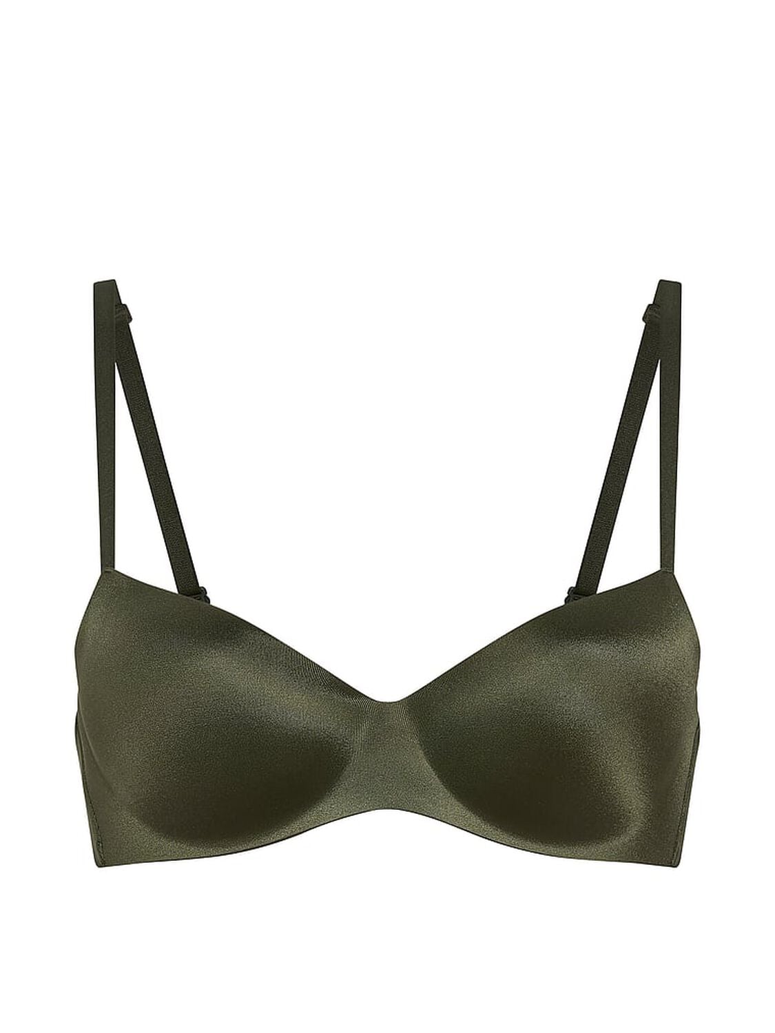 vs Body By Victoria FlexFactor High-Shine Lightly Lined Balconette Bra Olive 3 of 3 