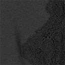 Satin Lace-Trim Cropped Top & Slip Skirt Set, BLACK, swatch