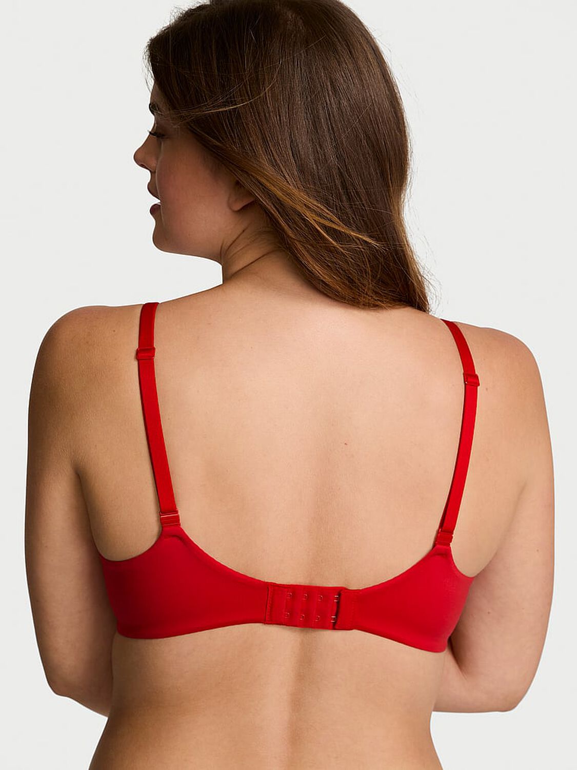 vs Body By Victoria Lace Trim Lightly Lined Demi Bra Lipstick 2 of 4 