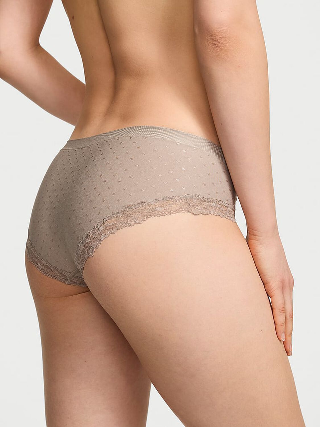 vs Seamless Seamless Lace-Trim Hiphugger Panty Dove Grey 2 of 3 