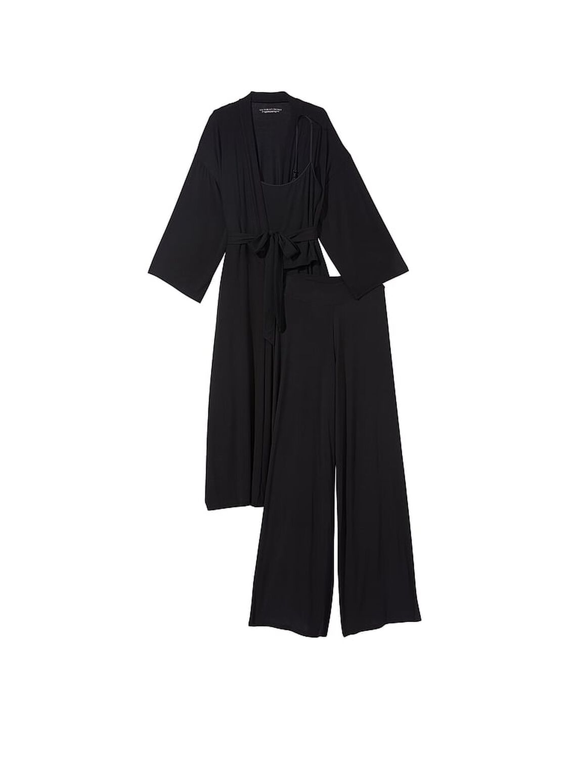 vs Victoria's Secret Modal 3-Piece Pajama Set Black 3 of 3 
