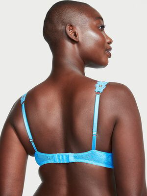 Rose Lace & Grommet Push-Up Bra