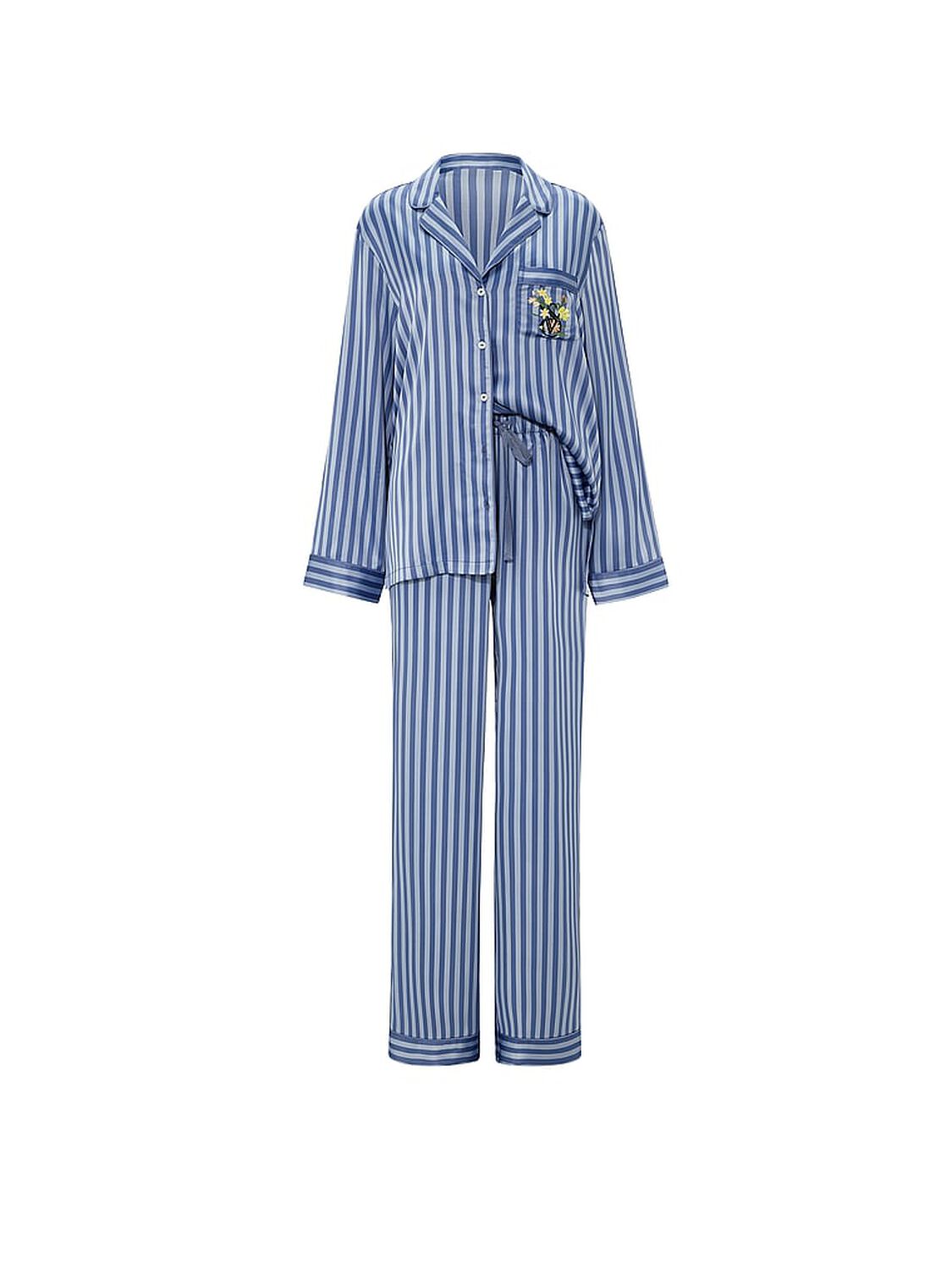 vs Victoria's Secret Glazed Satin Long Pajama Set 3 of 3 
