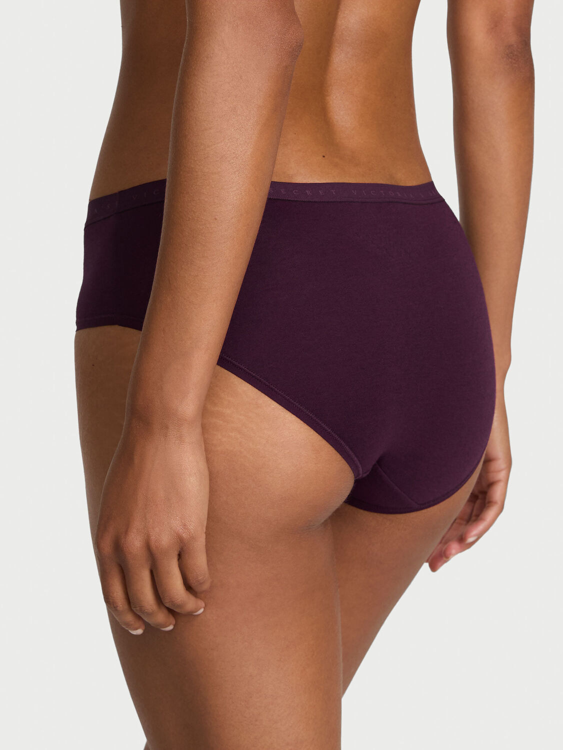 vs Victoria's Secret Stretch Cotton Hiphugger Panty Winter Wine 2 of 3 