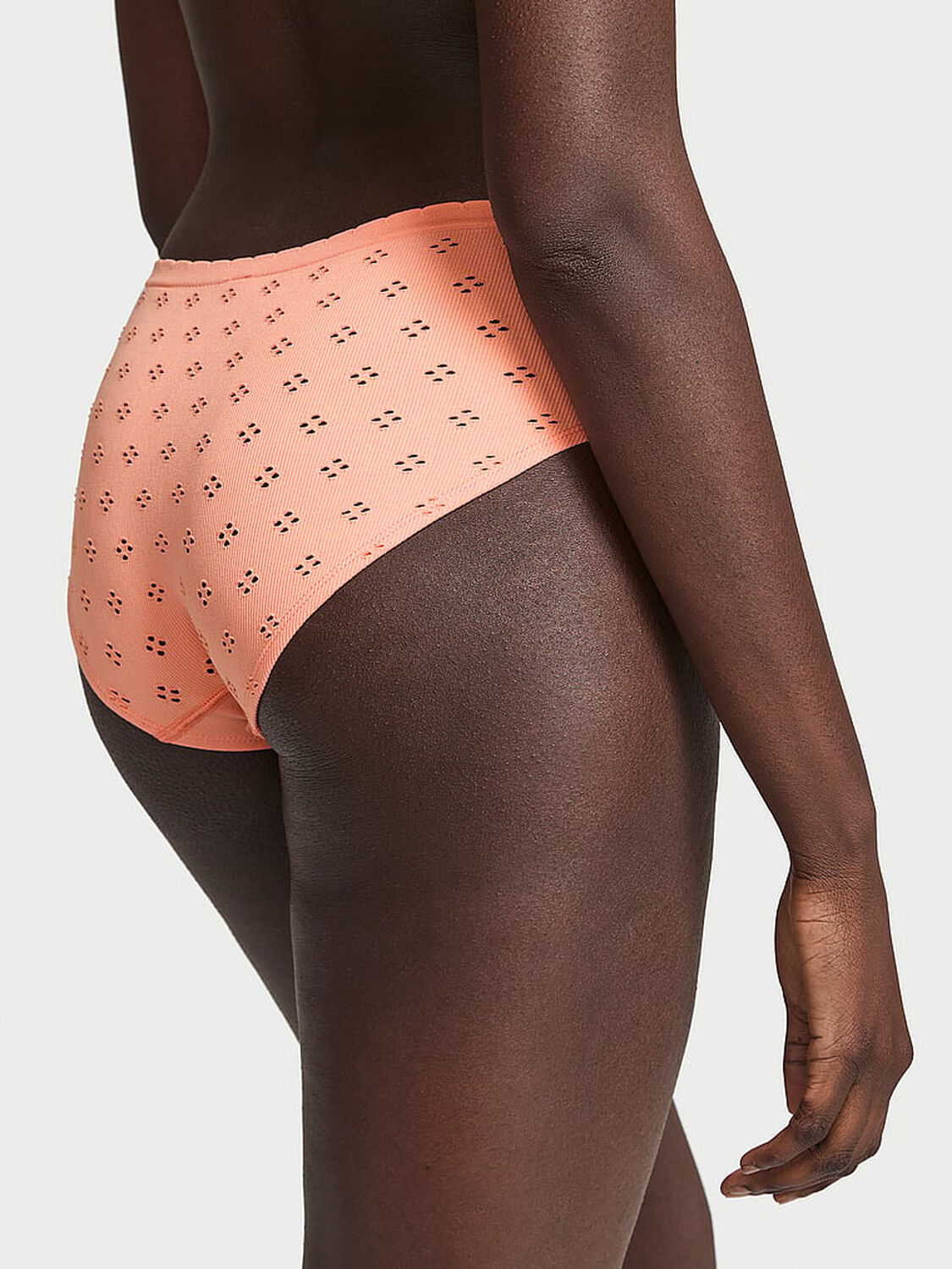 vs Seamless Seamless Eyelet Hiphugger Panty Peach Bellini 2 of 3 
