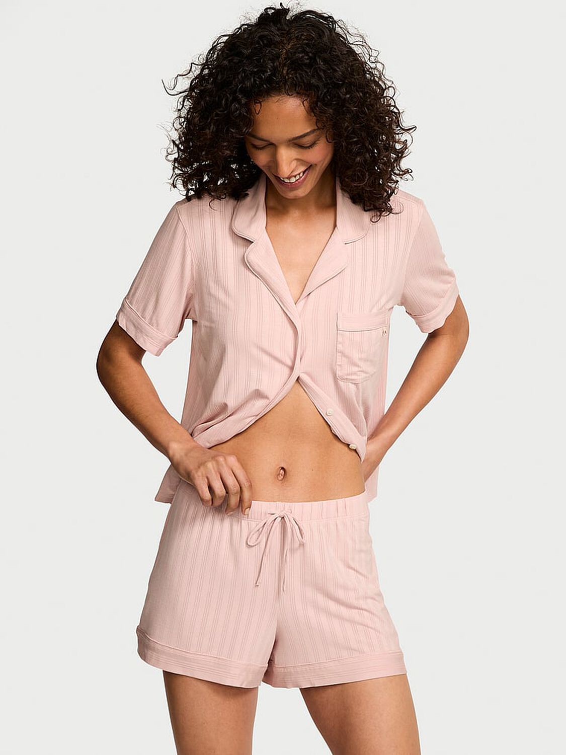 vs Victoria's Secret Ultra-Fine Modal Short Pajama Set Bare All 1 of 3 