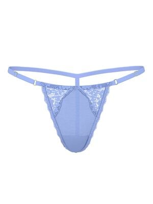 Lace-Trim Adjustable V-String Panty