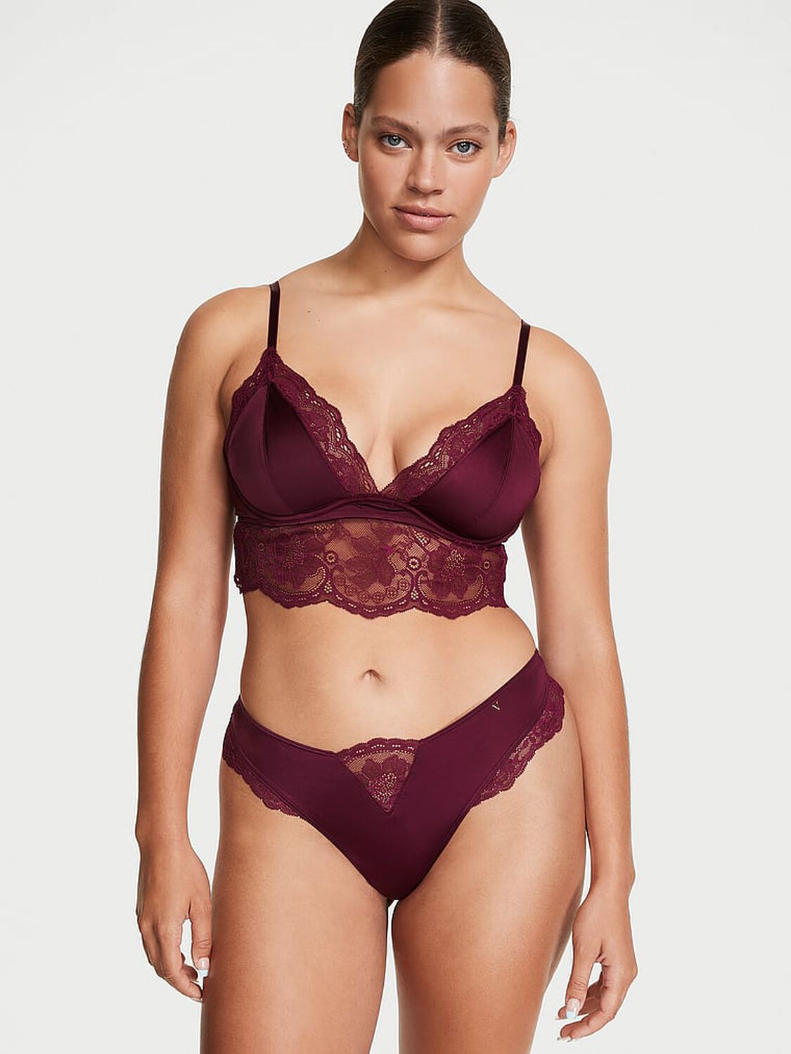 vs Very Sexy Micro Lace Inset Thong Panty Kir 2 of 2 