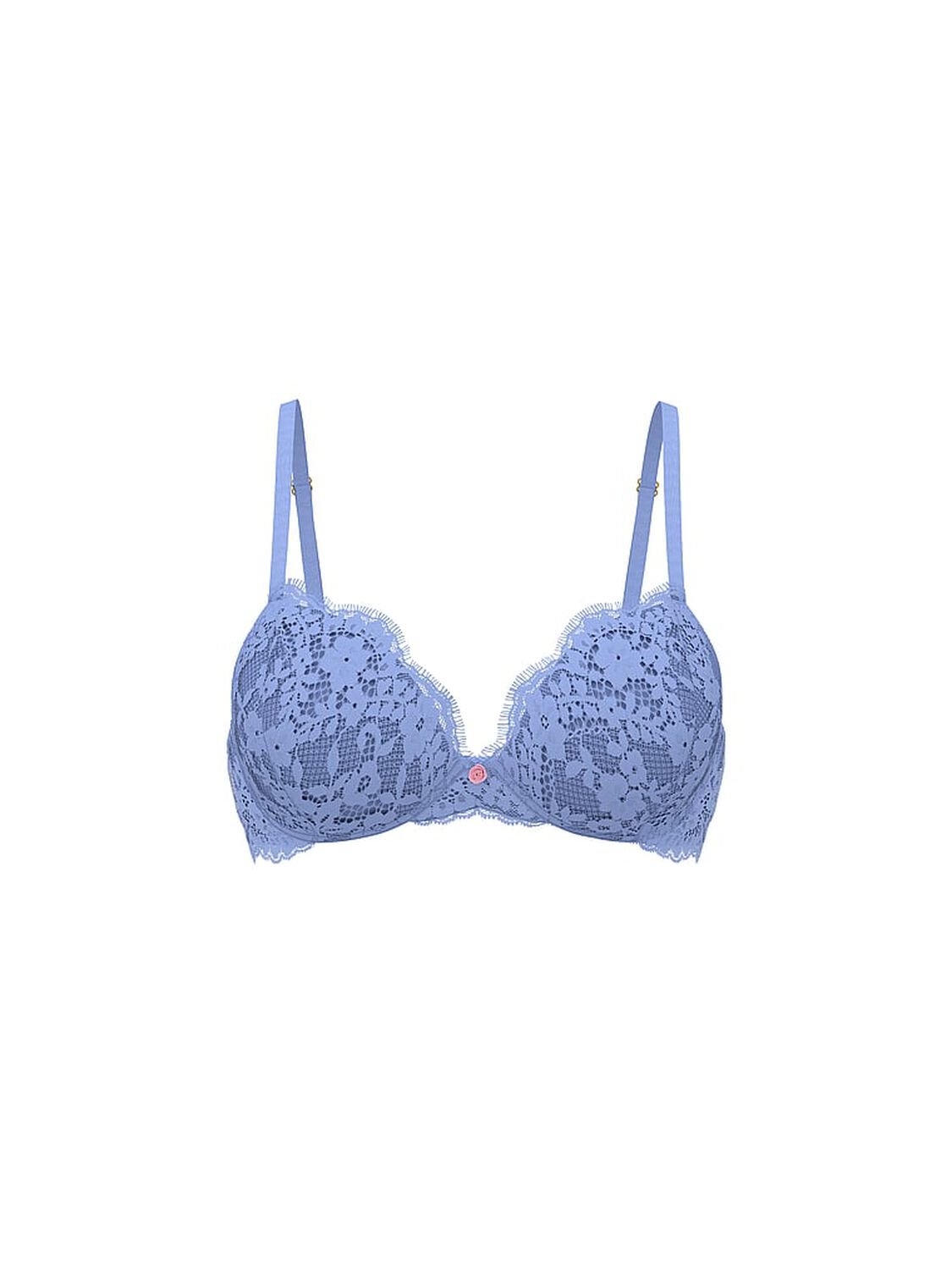 vs Dream Angels Lace Push-Up Bra Cameo Blue 3 of 3 
