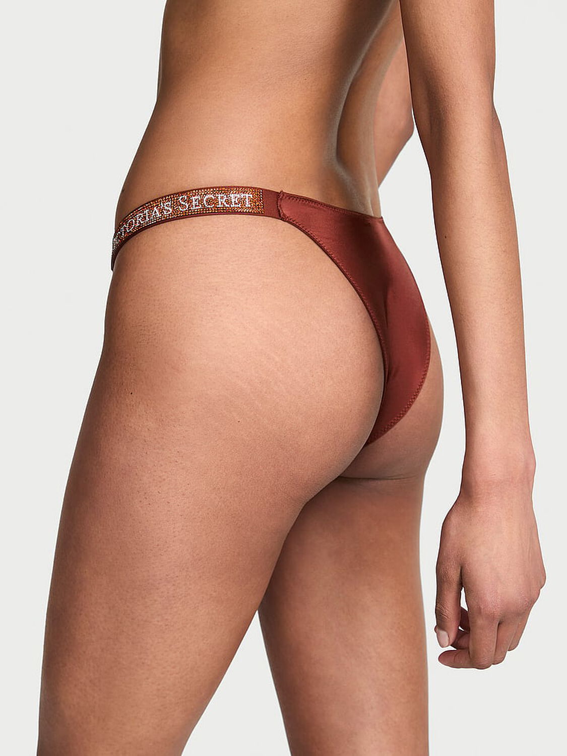vs Very Sexy Shine Strap Brazilian Panty Dark Chili 2 of 4 
