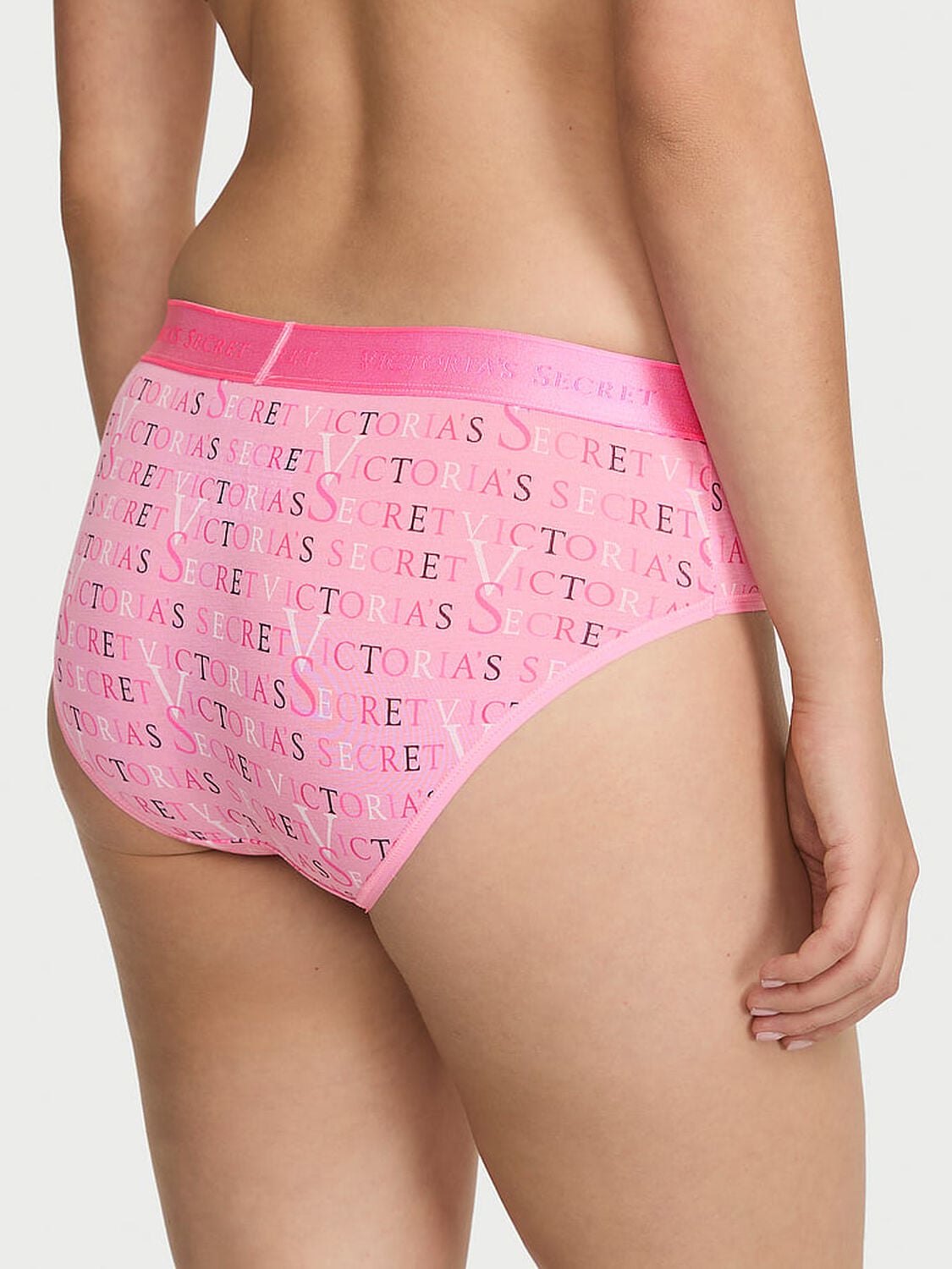 vs Cotton Logo Cotton Hiphugger Panty Victoria Pink Heritage 2 of 2 
