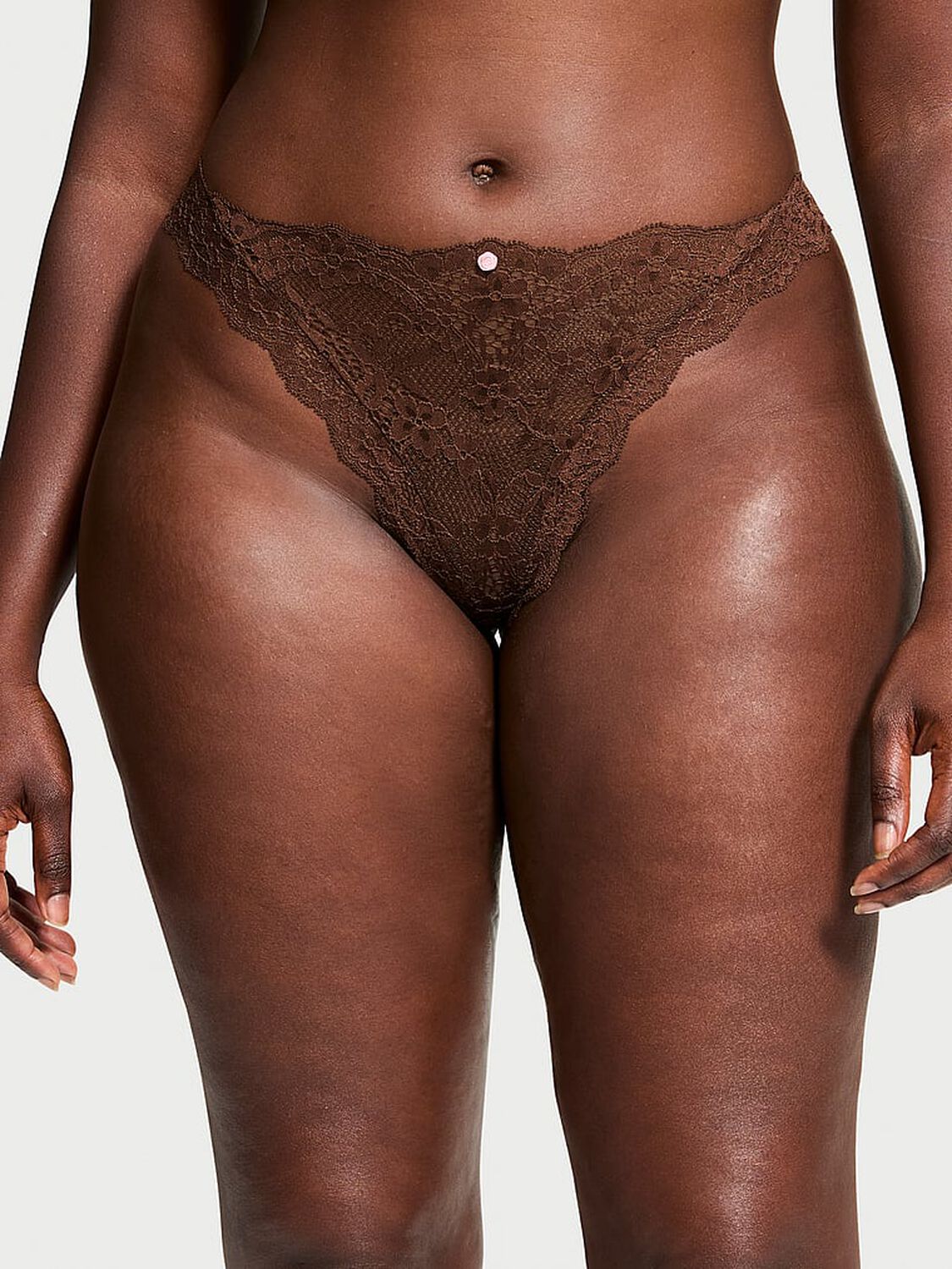 vs Dream Angels Lace Thong Panty Ganache 1 of 4 