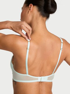 Wicked Unlined Lace Mesh-Trim Balconette Bra