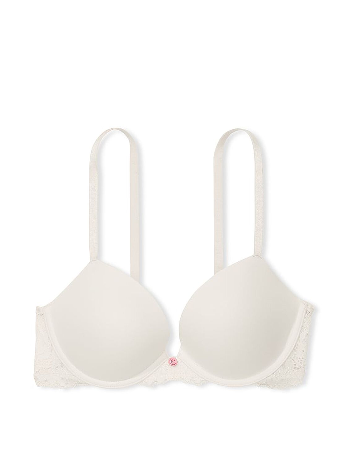vs Dream Angels Smooth & Lace Push-Up Bra Coconut White 3 of 4 
