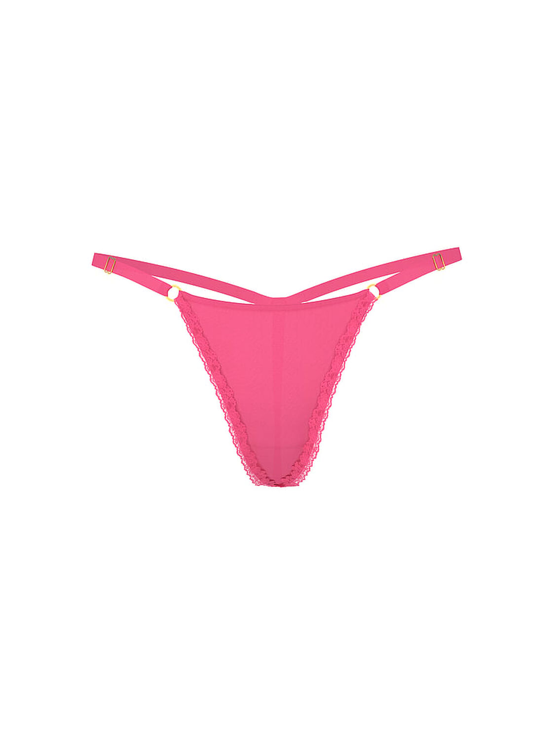 vs Very Sexy Lace-Trim Adjustable V-String Panty Rose Garden 3 of 4 