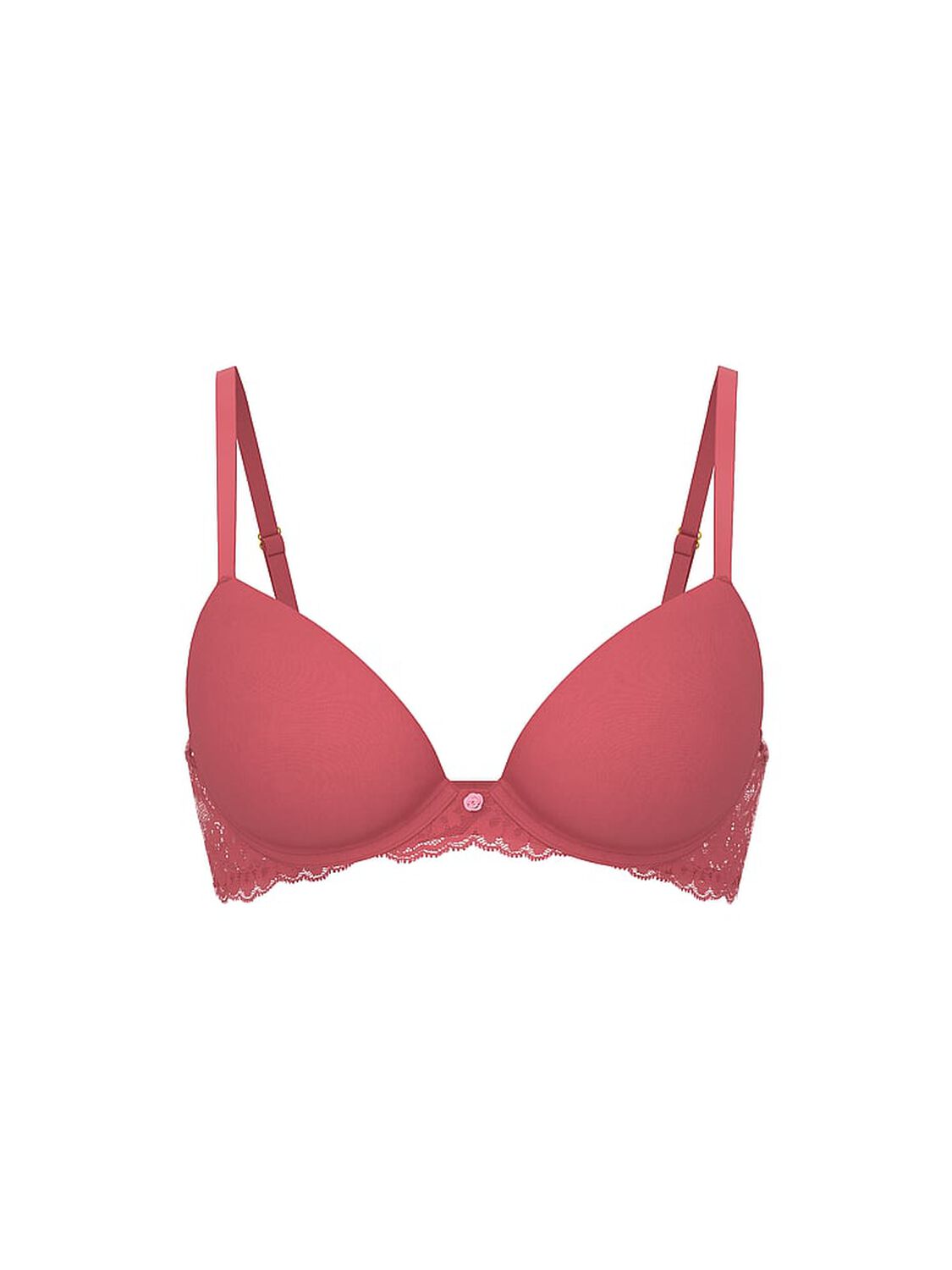 vs Dream Angels Smooth & Lace Push-Up Bra Seductive Rose 2 of 3 