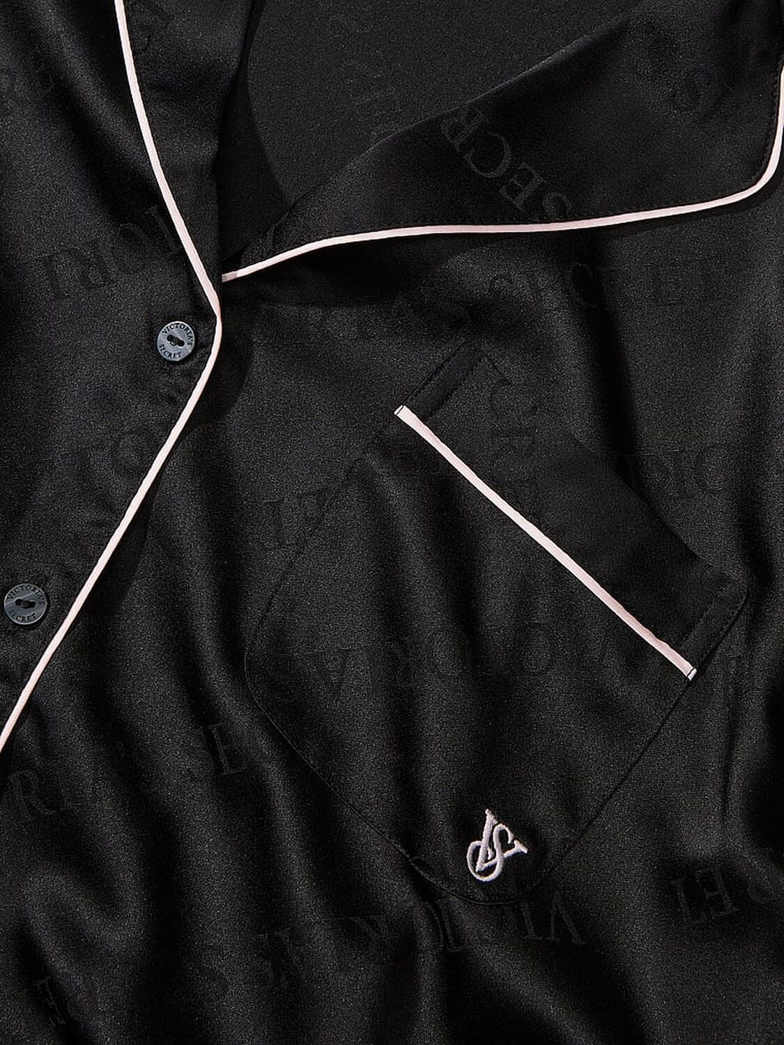vs Victoria's Secret Satin Long Pajama Set Black 5 of 5 